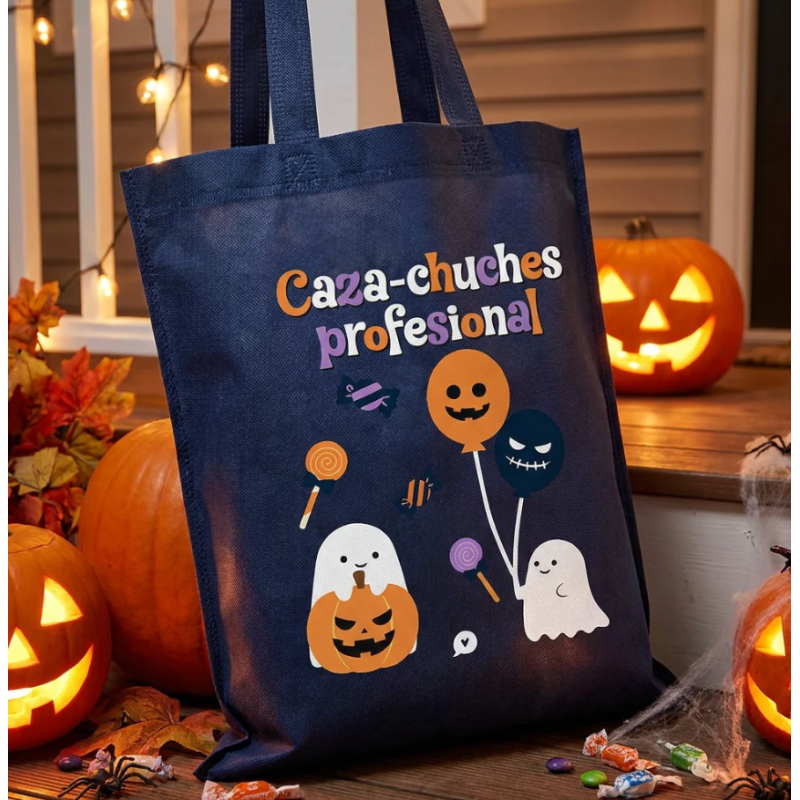 Bolsa De Tela Halloween Caza Chuches Profesional
