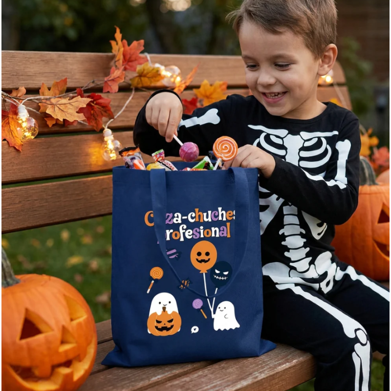 Bolsa De Tela Halloween Caza Chuches Profesional