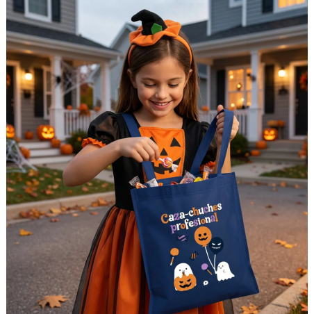 Bolsa De Tela Halloween Caza Chuches Profesional