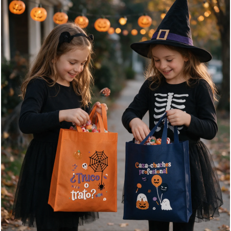 Bolsa De Tela Halloween Caza Chuches Profesional