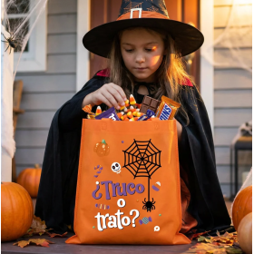 Bolsa De Tela Naranja Truco O Trato De Creative Story 2