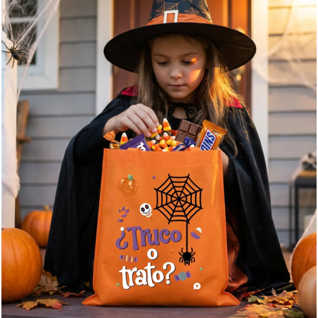 Bolsa De Tela Halloween Truco O Trato
