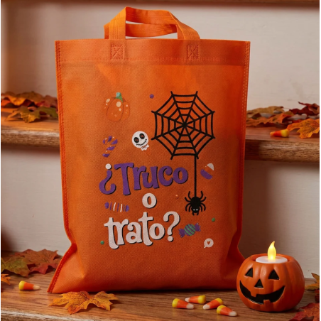 Bolsa De Tela Halloween Truco O Trato