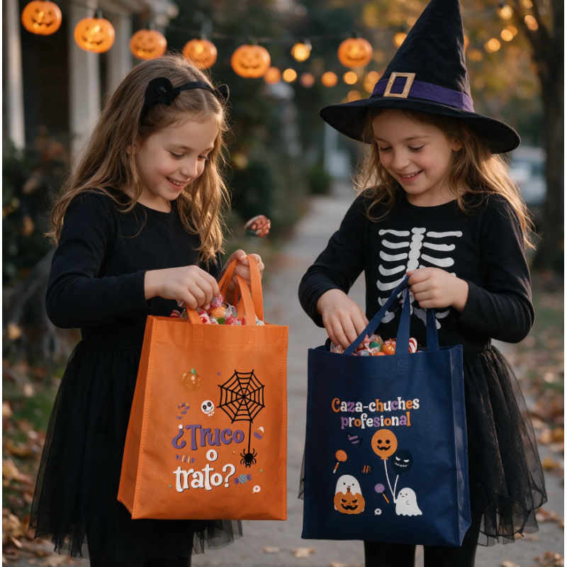 Bolsa De Tela Halloween Truco O Trato