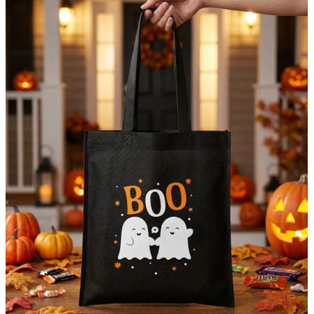 Bolsa De Tela Halloween Fantasma BOO!