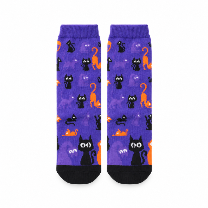 Calcetines Halloween Gatos Negros Talla 24-29