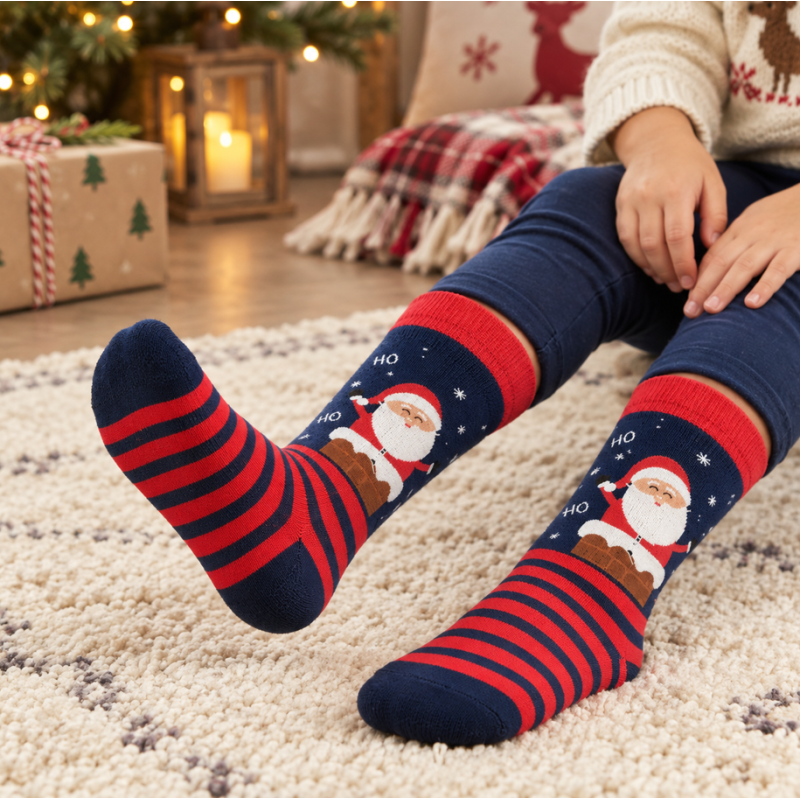 Calcetines Navidad Santa Claus Talla 24-29