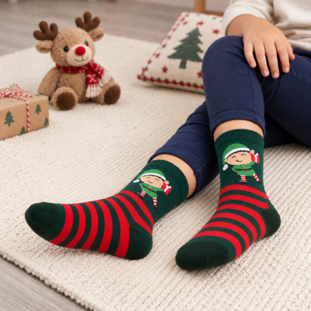 Calcetines Navidad Elfo Navideño Talla 30-35