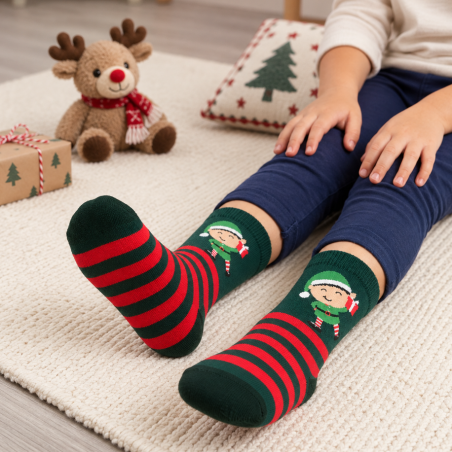 Calcetines Navidad Elfo Navideño Talla 30-35