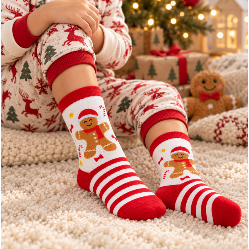 Calcetines Navidad Galletas De Jengibre Talla 24-29