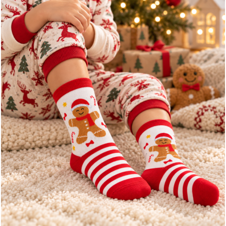 Calcetines Navidad Galletas De Jengibre Talla 24-29