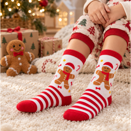 Calcetines Navidad Galletas De Jengibre Talla 24-29