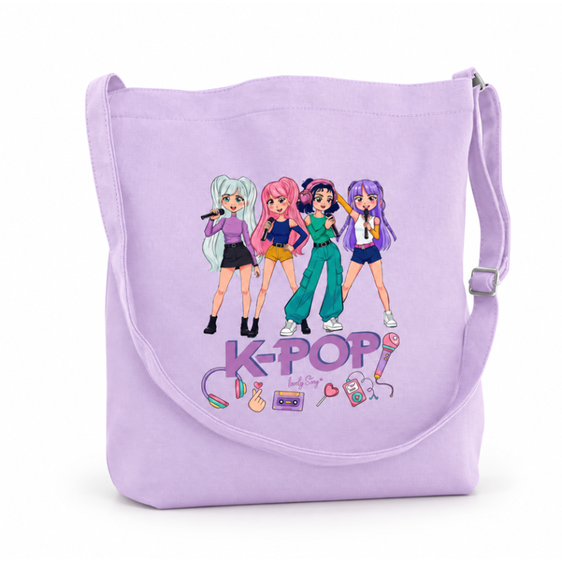 K-POP Bolsa De Tela Lila De Creative Story