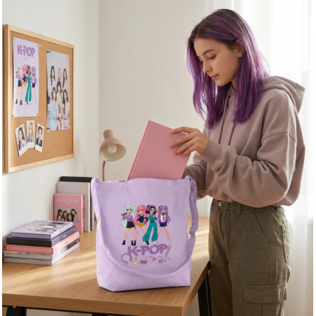 K-POP Bolsa De Tela Lila