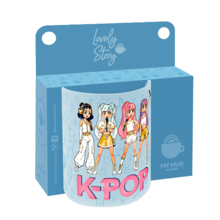 K-POP Taza Azul 300 Ml