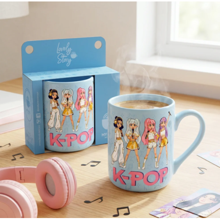 K-POP Taza Azul 300 Ml