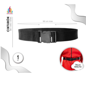 Cinturón Negro Ajustable Adulto