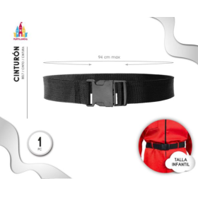 Cinturón Negro Ajustable Infantil