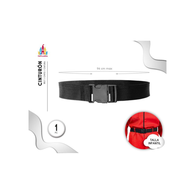 Cinturón Negro Ajustable Infantil