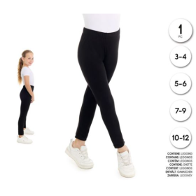 Leggings Infantiles Negros 3-4 Años