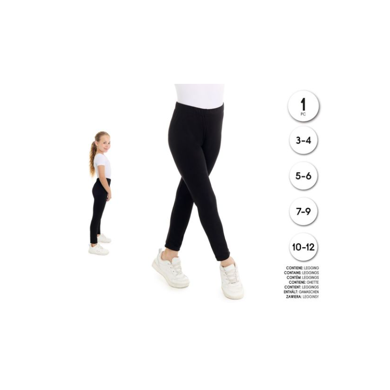 Leggings Infantiles Negros 10-12 Años