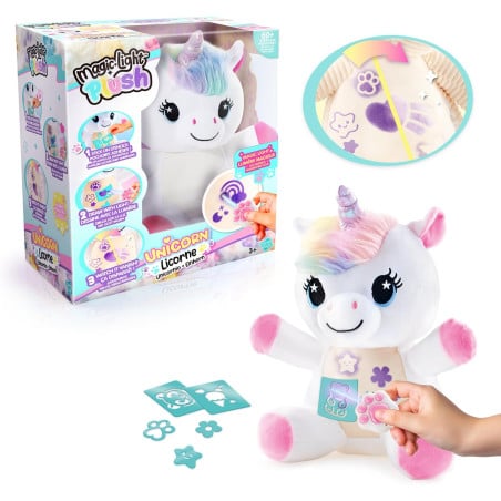 Decora Tu Peluche Unicornio Luz Mágica De Canal Toys