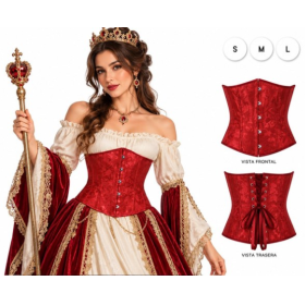 Corsé Rojo de Reina Medieval Talla L