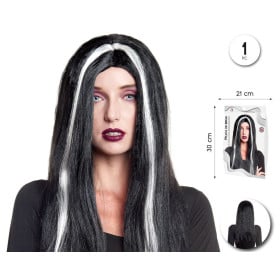 Peluca Bruja Negra Y Blanca 2