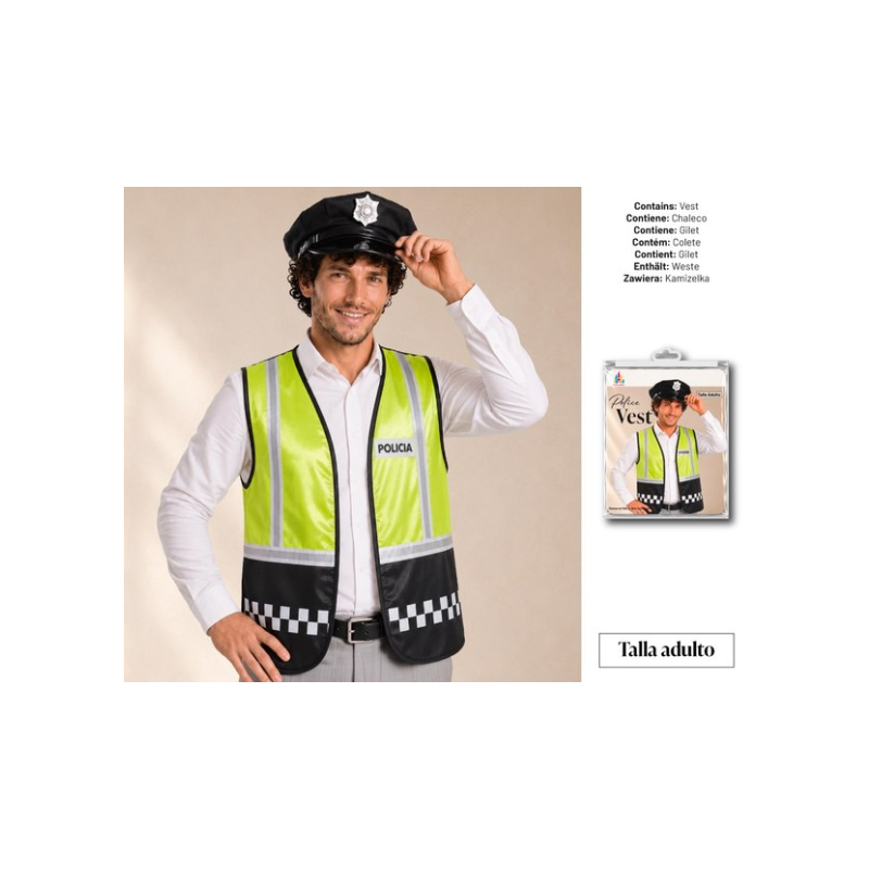 Chaleco Policía Talla Adulto