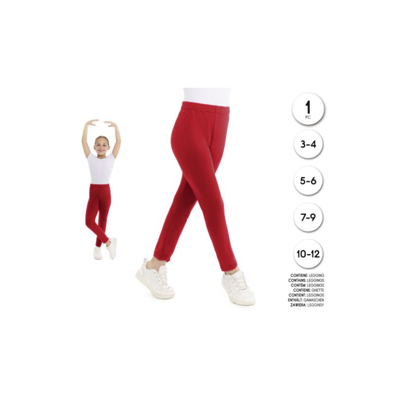 Leggings Rojos Infantiles 5-6 Años