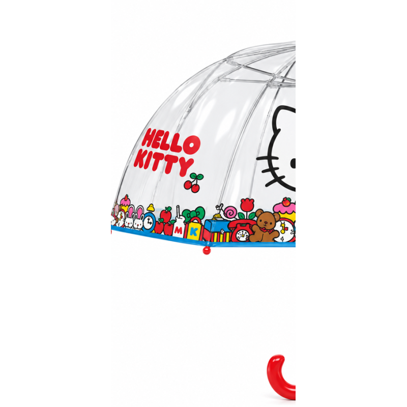 Paraguas Transparente Manual Hello Kitty 45 Cm