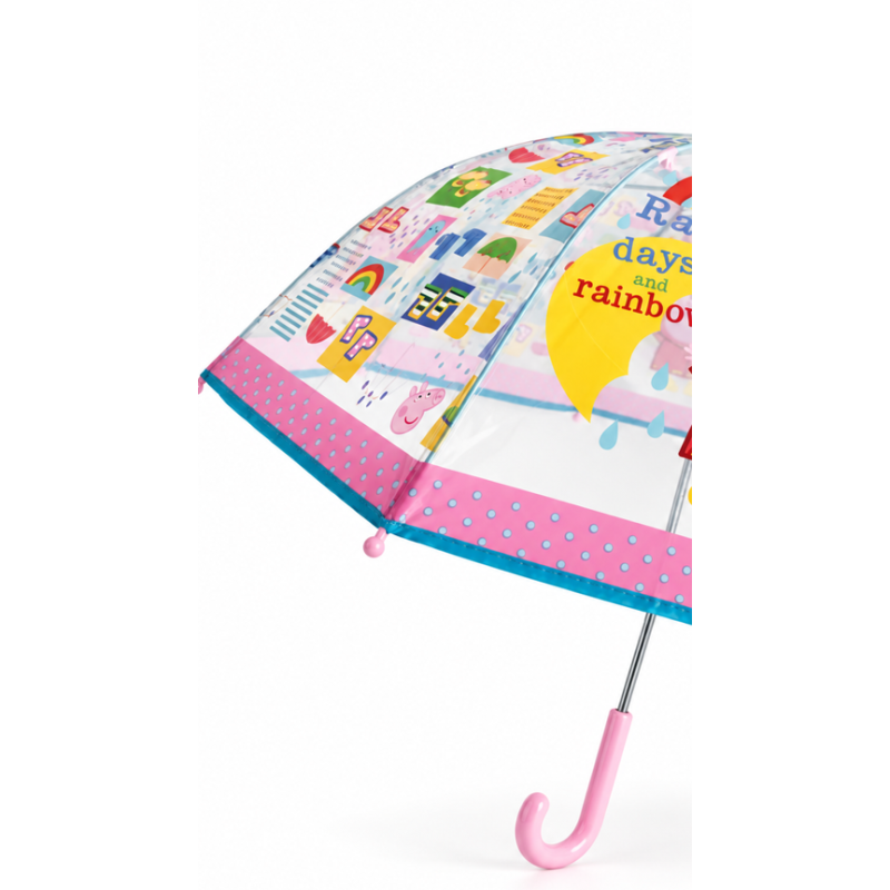 Paraguas Transparente Manual Peppa Pig 45 Cm