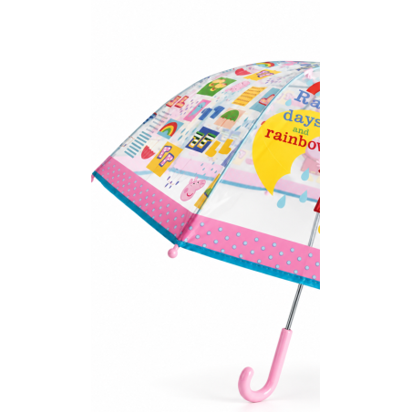 Paraguas Transparente Manual Peppa Pig 45 Cm