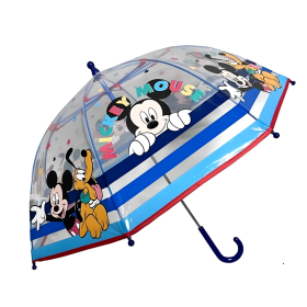 Paraguas Transparente Manual Mickey Mouse 45 Cm De New Import