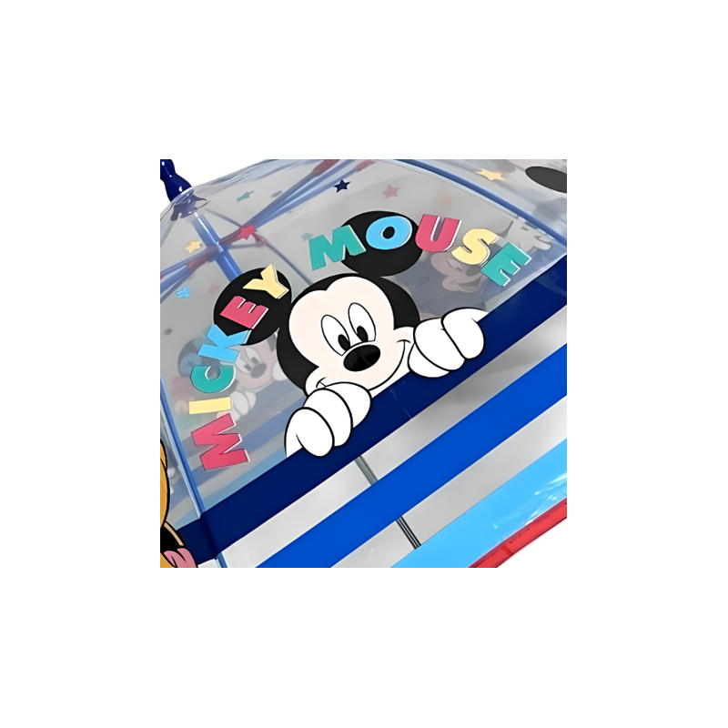 Paraguas Transparente Manual Mickey Mouse 45 Cm