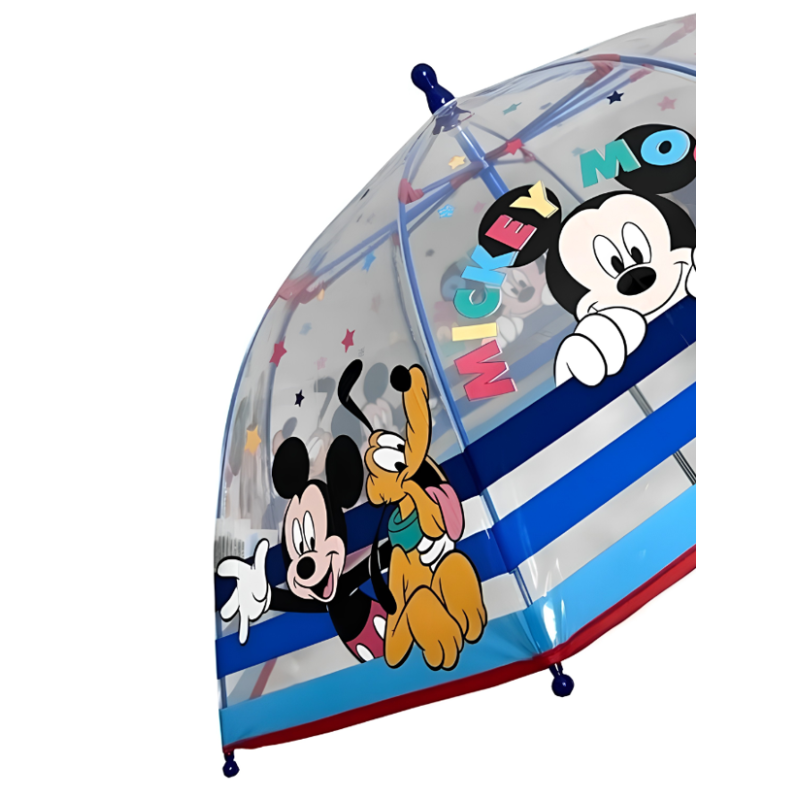 Paraguas Transparente Manual Mickey Mouse 45 Cm