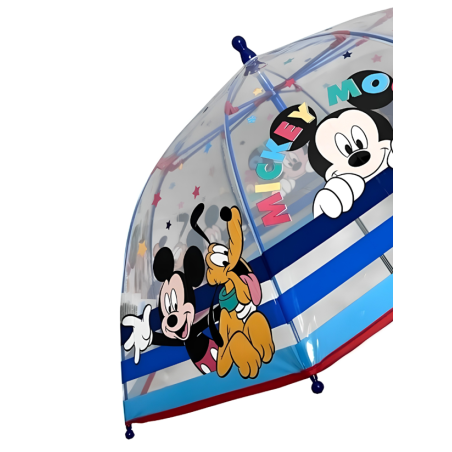 Paraguas Transparente Manual Mickey Mouse 45 Cm