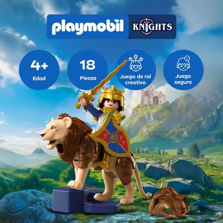 Playmobil Knights León Con Caballero Dorado 72212
