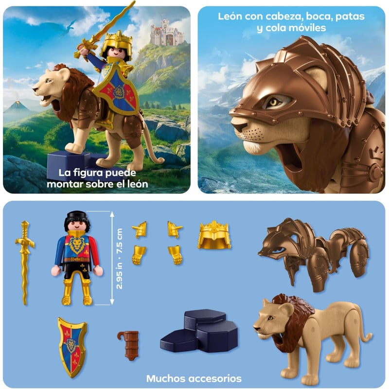 Playmobil Knights León Con Caballero Dorado 72212