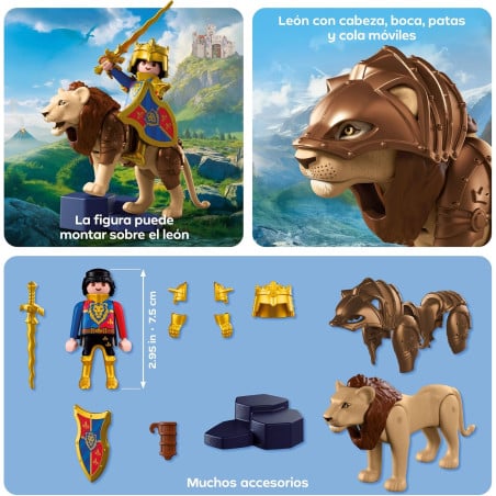 Playmobil Knights León Con Caballero Dorado 72212