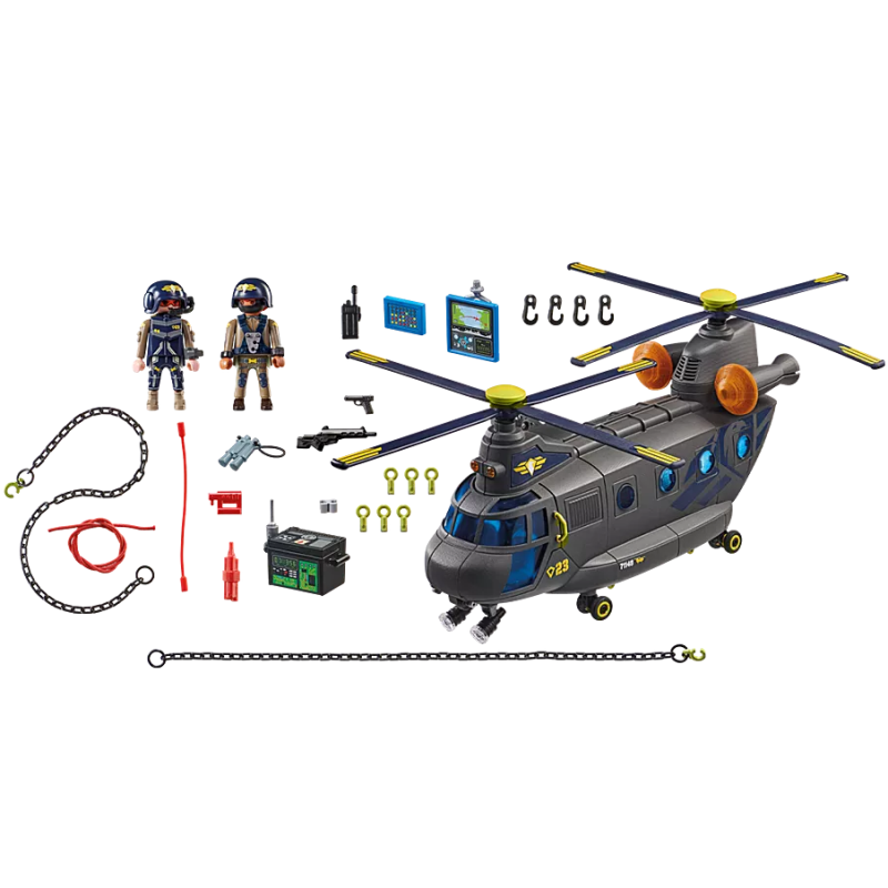 Playmobil Fuerzas Especiales Helicóptero Banana...