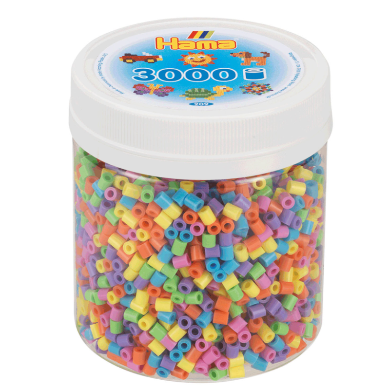 Hama Beads Midi Mix 50 Colores Pastel 3000 Piezas