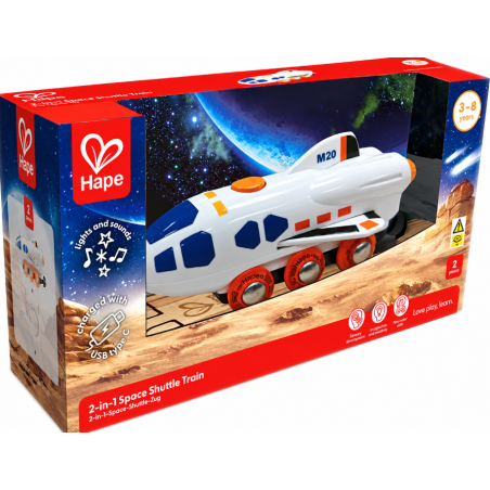 Hape Transbordador Espacial de Doble Modo con Luces y Sonidos