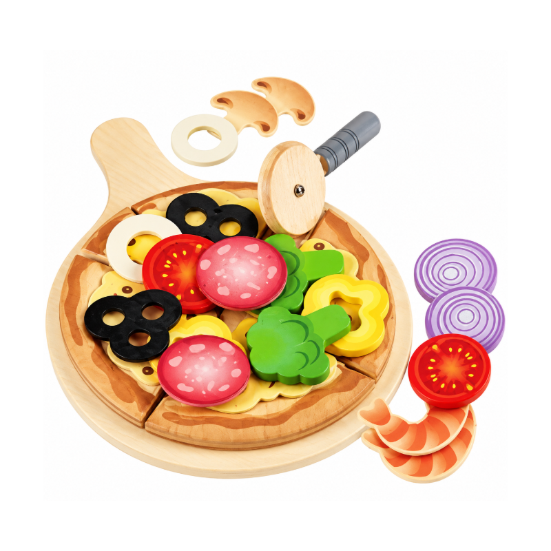 Hape Set de Pizza de Madera con Ingredientes y...