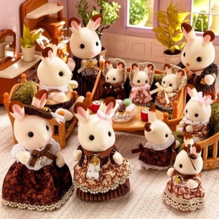 Sylvanian Aniversario Familia Conejo Chocolate