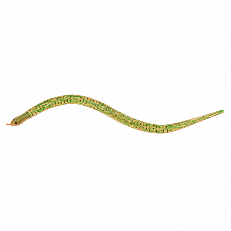 Serpiente De Madera 50 cm 4 Colores