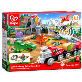 Hape Conjunto de Aventura Ferroviaria Dino