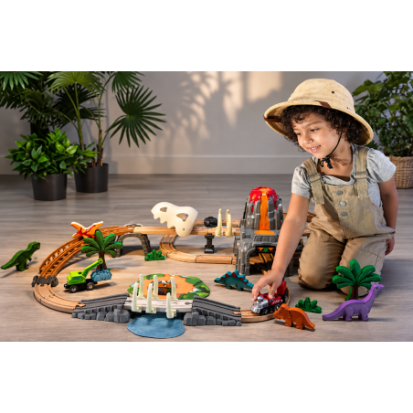 Hape Conjunto de Aventura Ferroviaria Dino