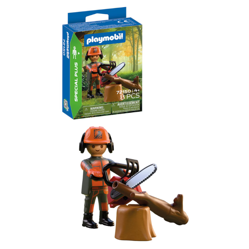 Playmobil Special Plus Trabajador Forestal Con Motosierra 72150 De Playmobil
