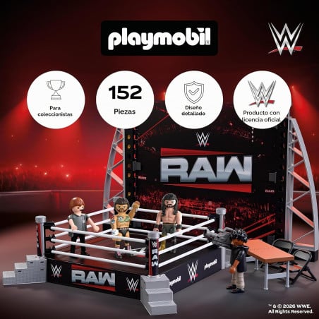 Playmobil WWE Set De Coleccionista Ring RAW 71956